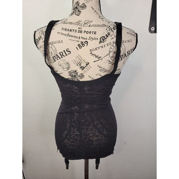 Vintage Rago "All In One" Shapewear STYLE 9357 34 C Black Lace details VTG - Picture 6 of 9